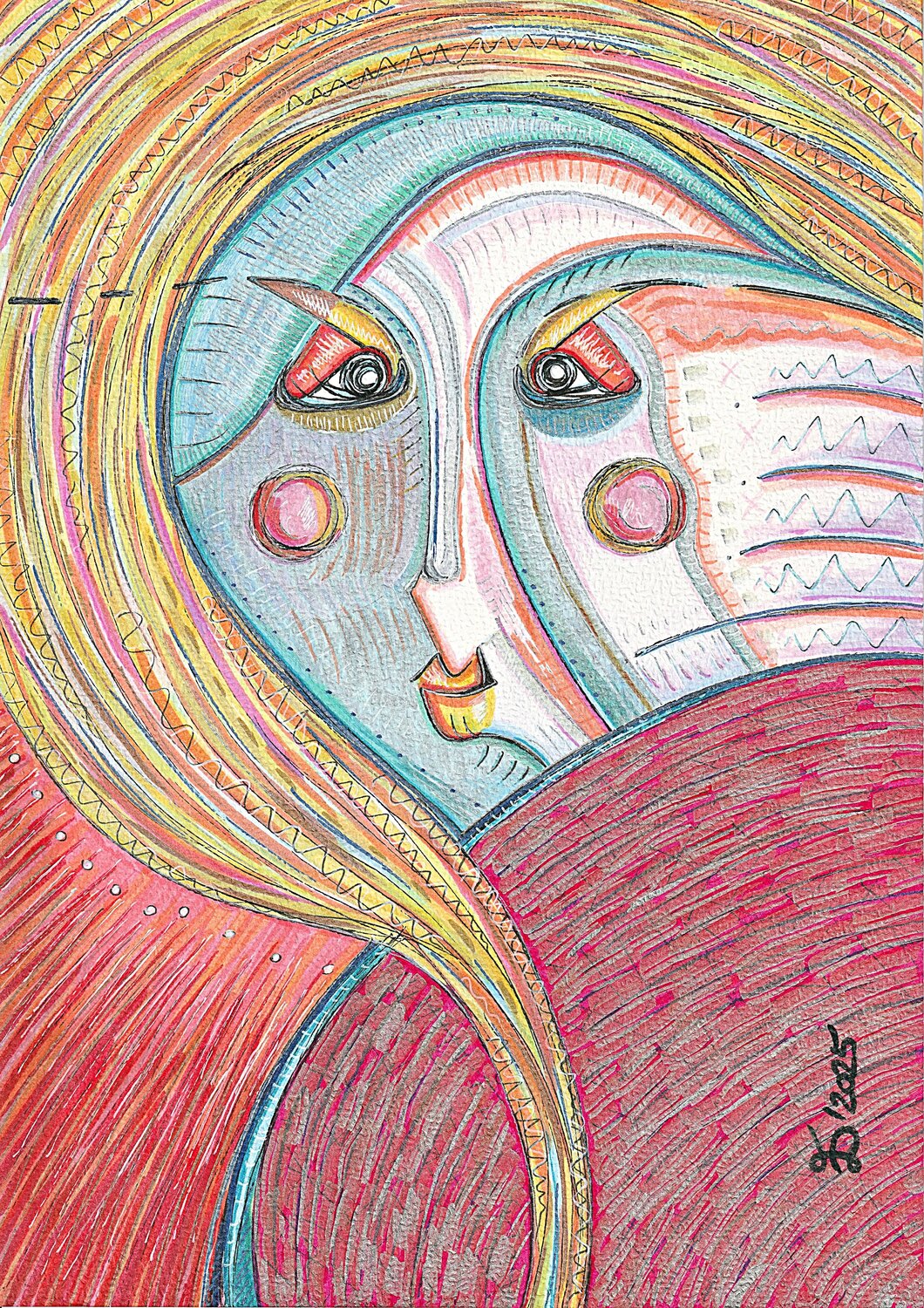 Late Summer Ewa Dura Drawing for sale