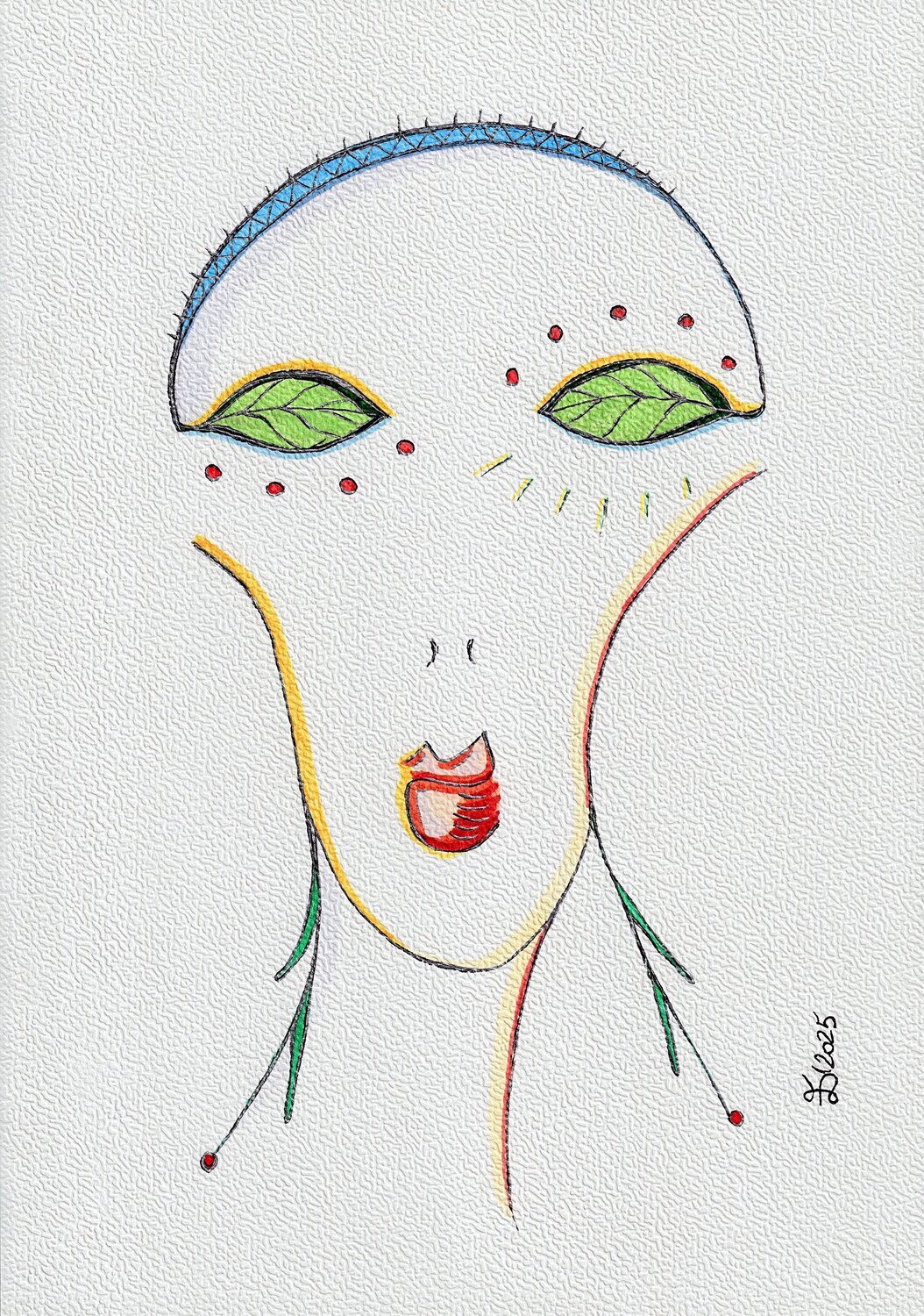 The greenleaf-eyed Ewa Dura Drawing for sale