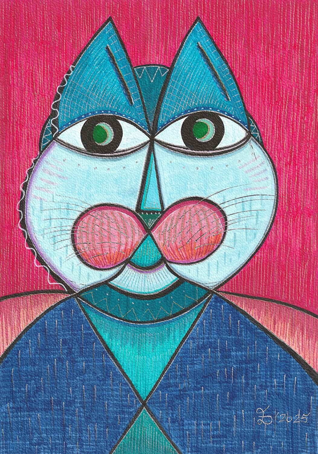 Catman Ewa Dura Original painting for sale