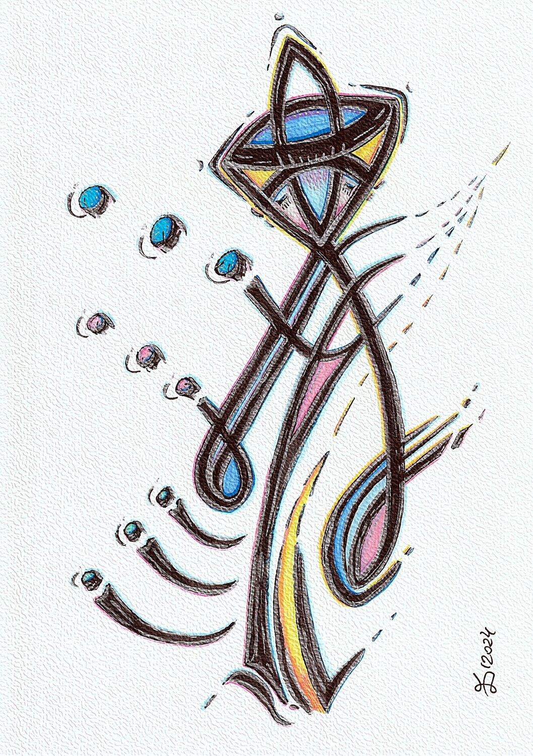 Magician I Ewa Dura Drawing for sale