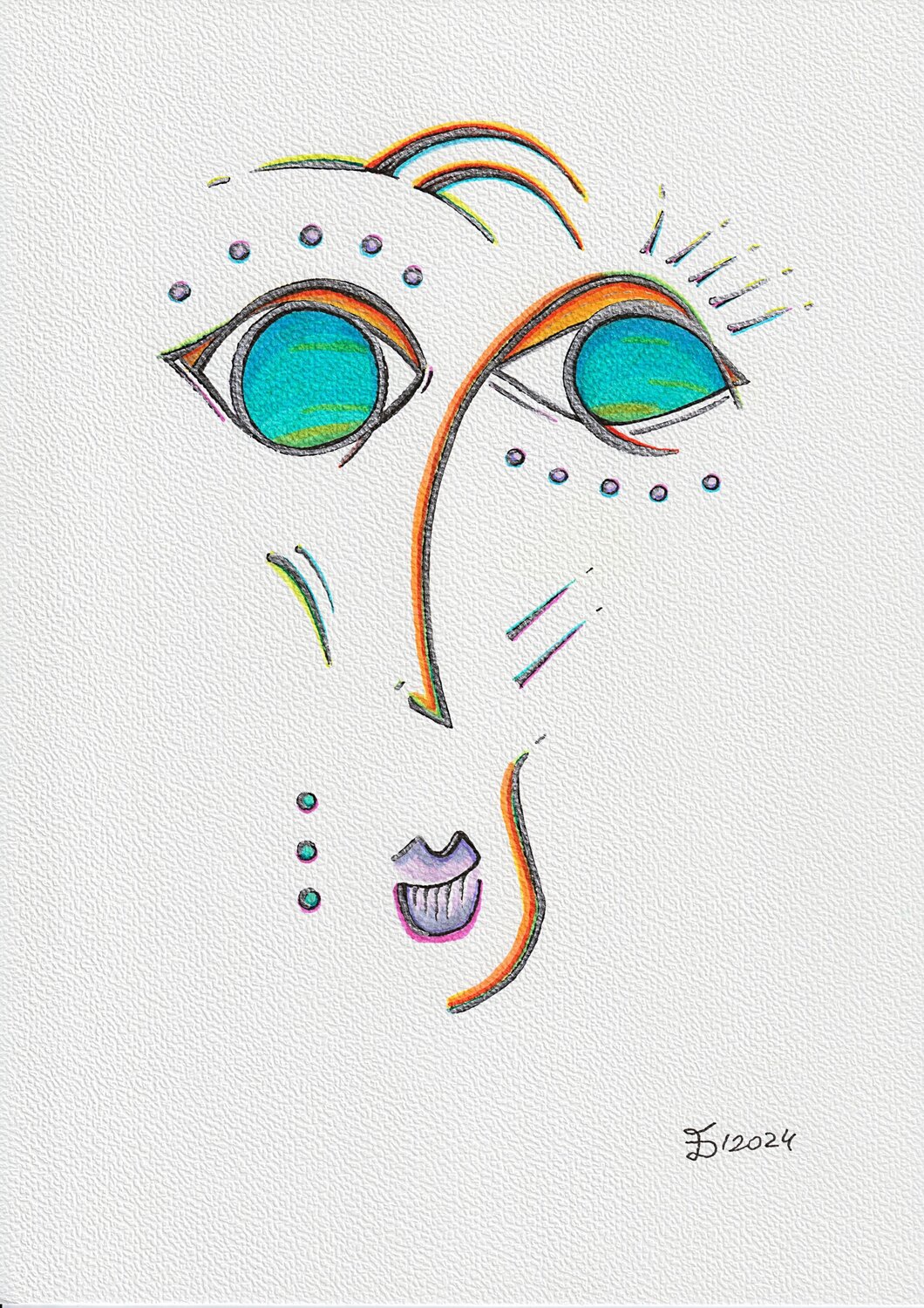 Into the Sun Ewa Dura Drawing for sale