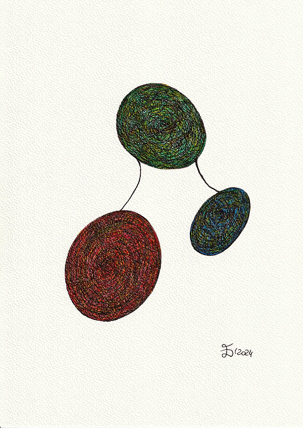 Sans titre N° 01:2024 Ewa Dura Drawing for sale