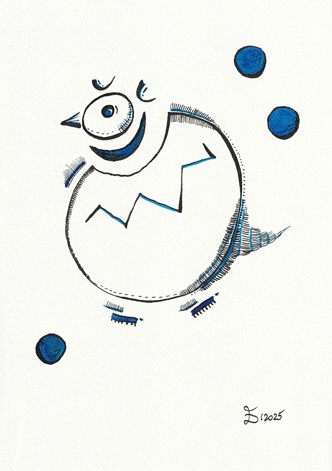 Lunar Bird I Ewa Dura Drawing for sale