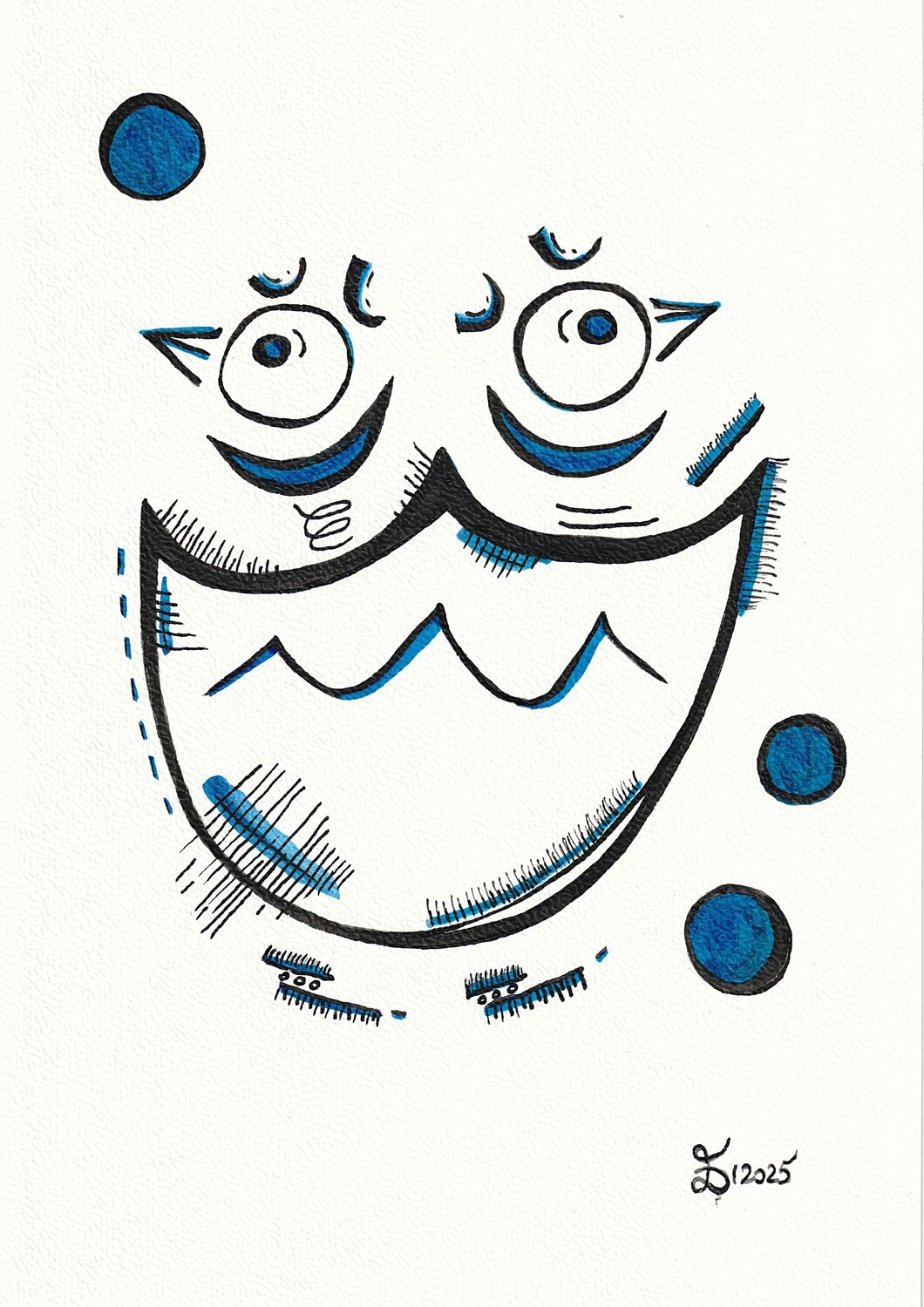 Lunar Bird II Ewa Dura Drawing for sale