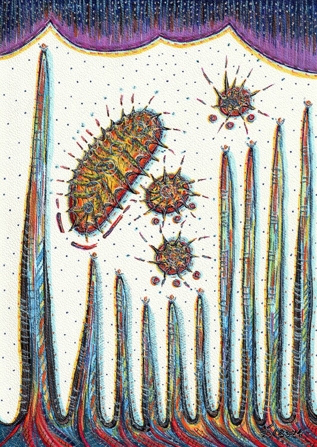 Microcosm Ewa Dura Drawing for sale