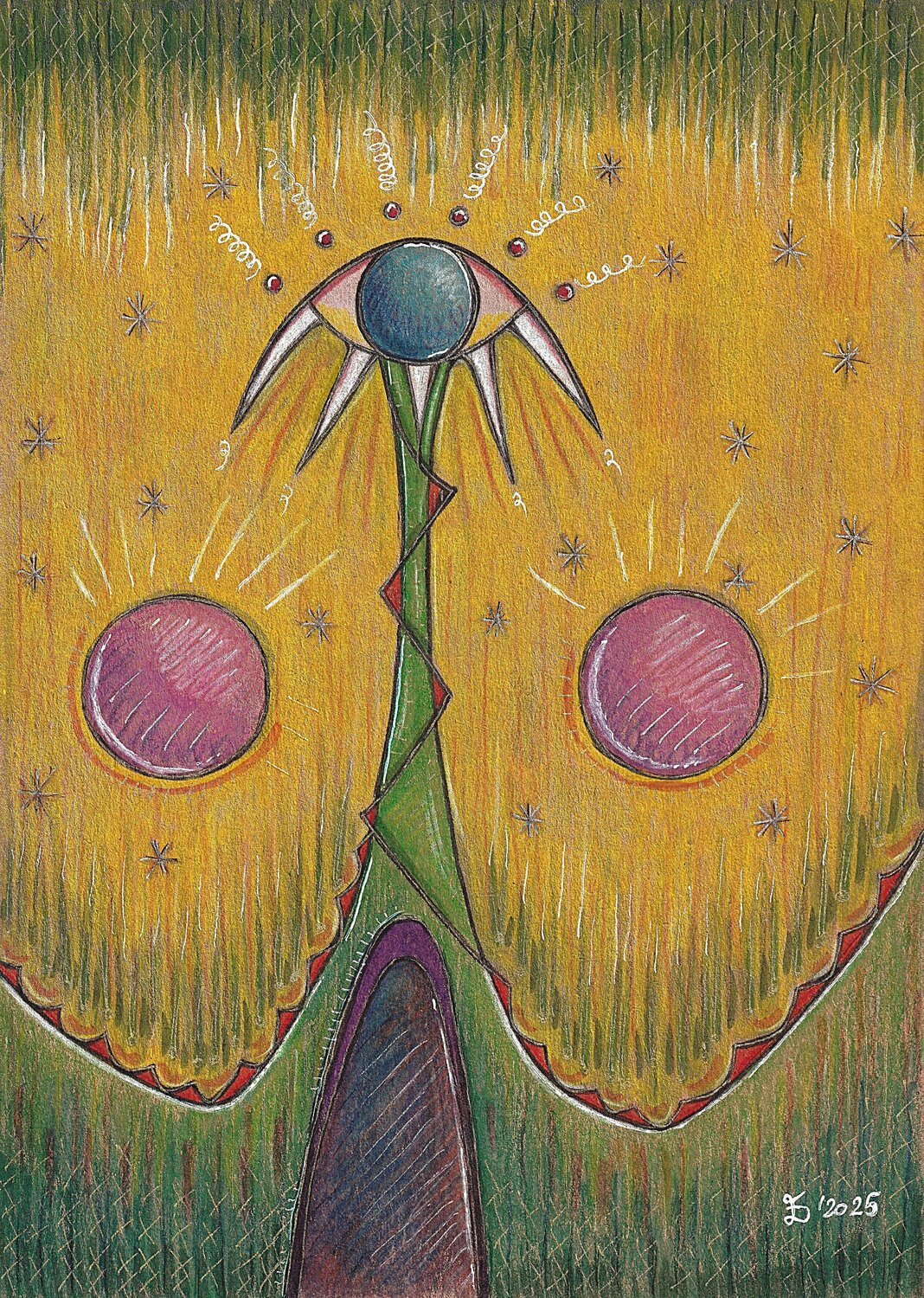 Axis Mundi I Ewa Dura Drawing for sale