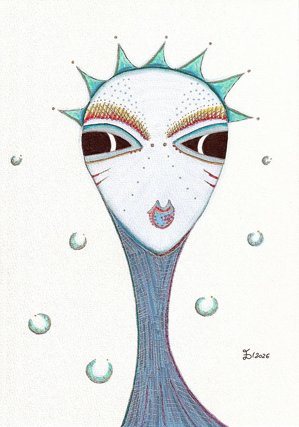 The Water Princess Ewa Dura Drawing for sale