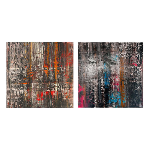 Collection of  2 oil paintings ("Sanctuary.A70", "Mercy.A71") by Svitlana Andriichenko, Painting for Sale on Select