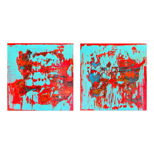 Diptych ("Face of a deity", "Deity split") by Svitlana Andriichenko, Painting for Sale on Select
