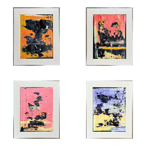 Quadriptych ("Voice of lava", "Ancestral dreaming", "Fragments of dawn", "Whisper of twilight") by Svitlana Andriichenko, Painting for Sale on Select
