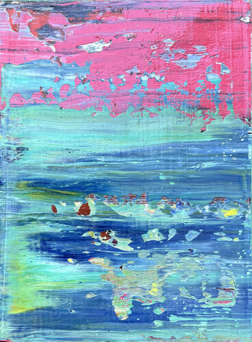 Red horizon by Svitlana Andriichenko, Painting for Sale on Select