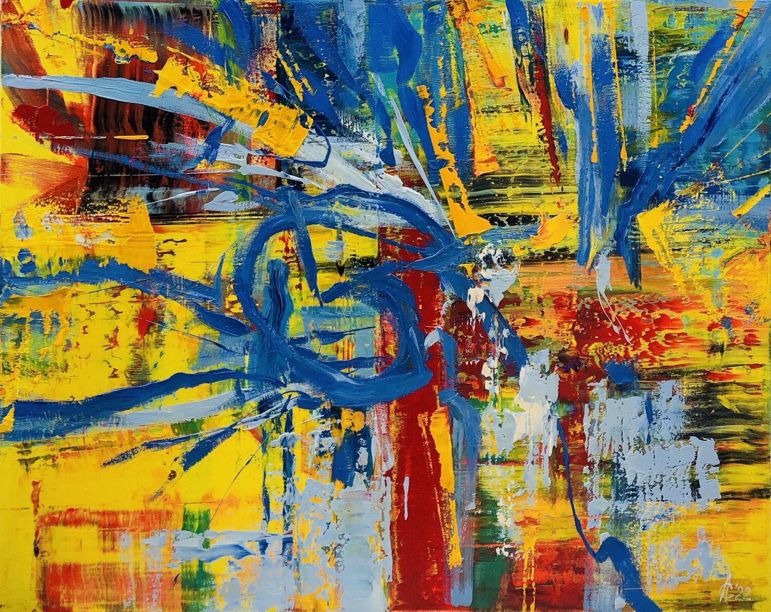 Opening of the world.A78 Svitlana Andriichenko Original painting for sale