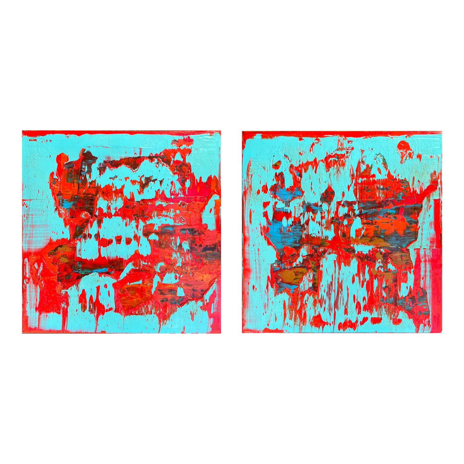 Diptych ("Face of a deity", "Deity split") Svitlana Andriichenko Original painting for sale