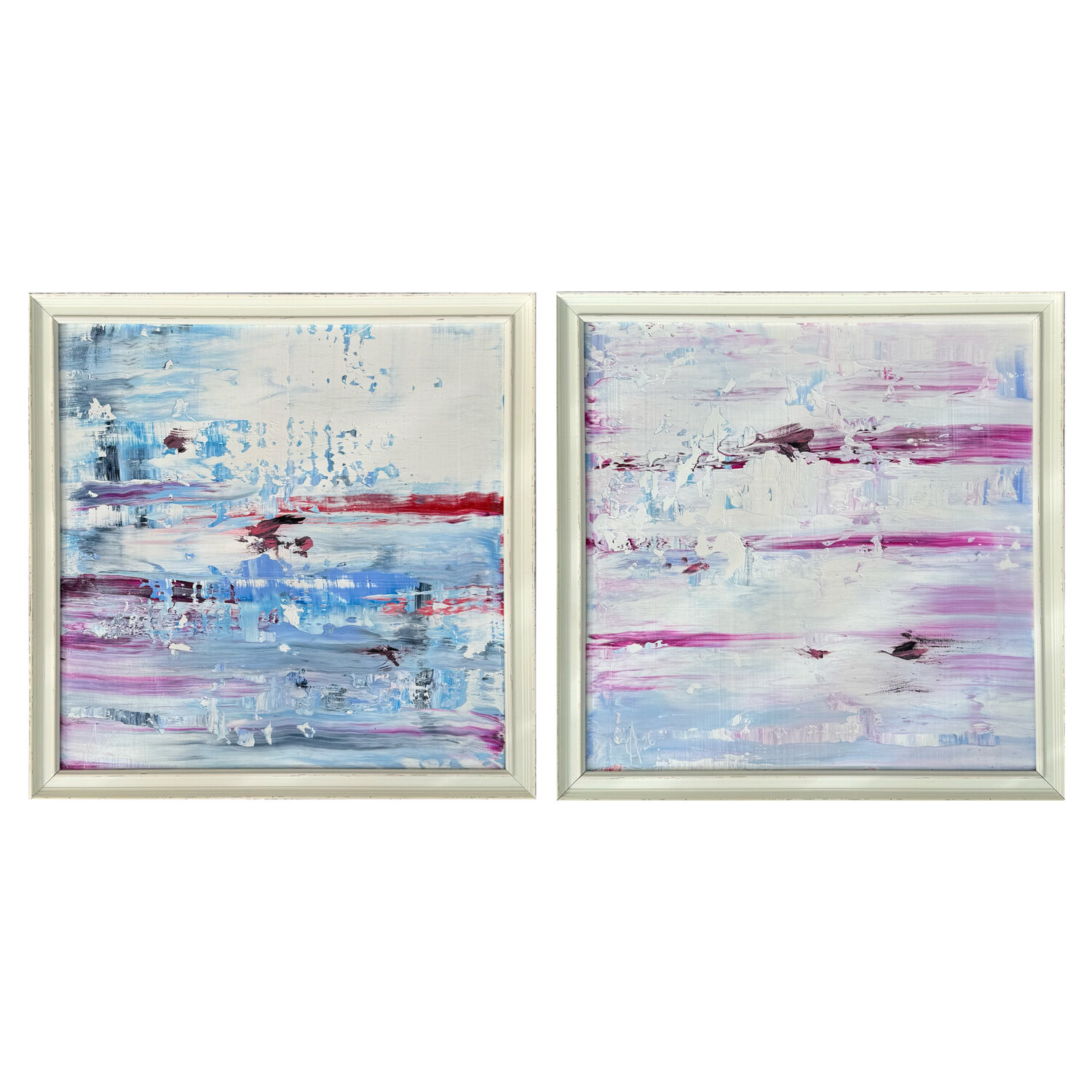 Silence between the waves. Diptych Svitlana Andriichenko Original painting for sale