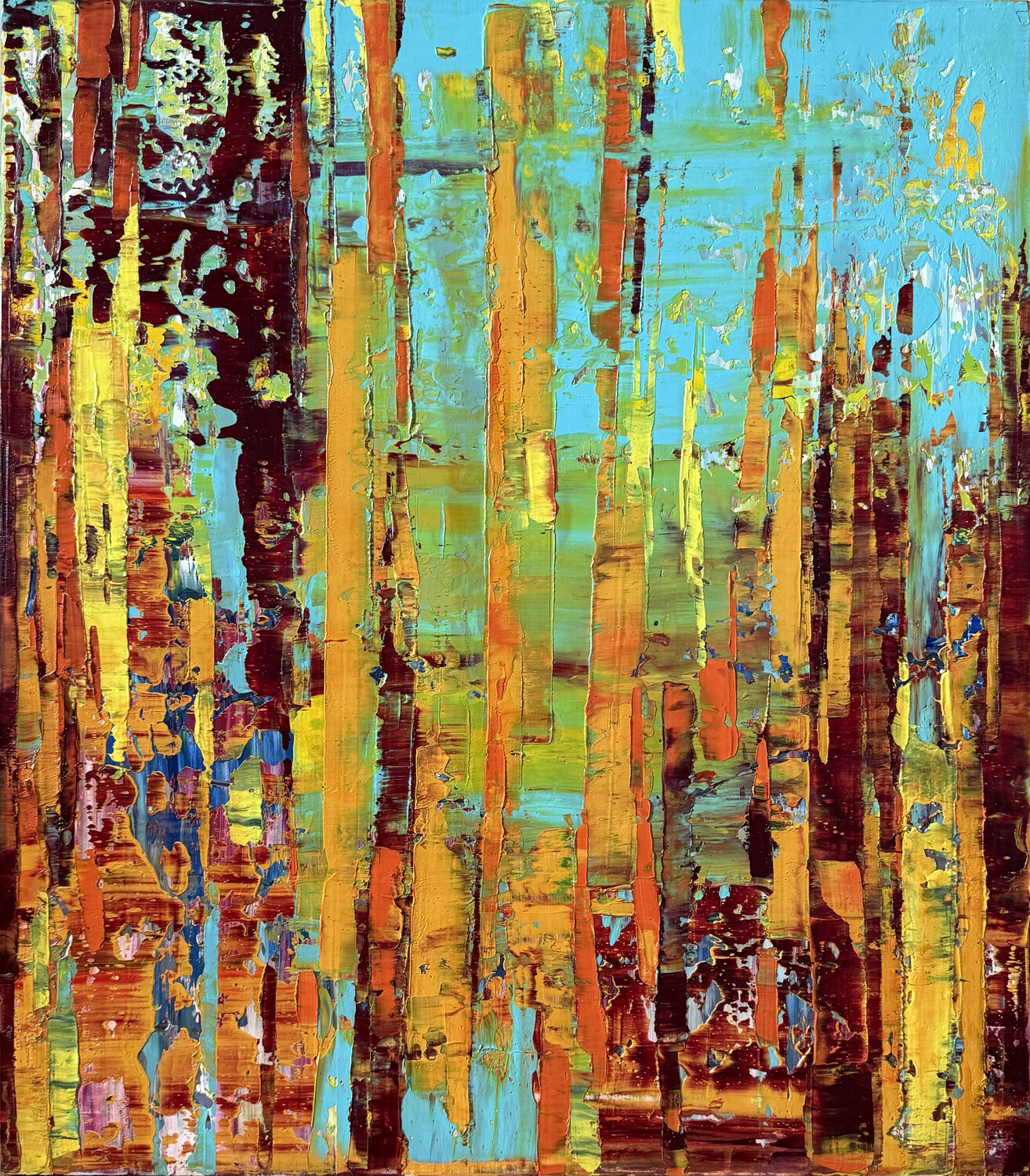 Sacred grove Svitlana Andriichenko Original painting for sale