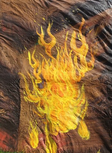 Feuer und Flamme 2 by Iris Hillmeister-Becker, Painting for Sale on Select
