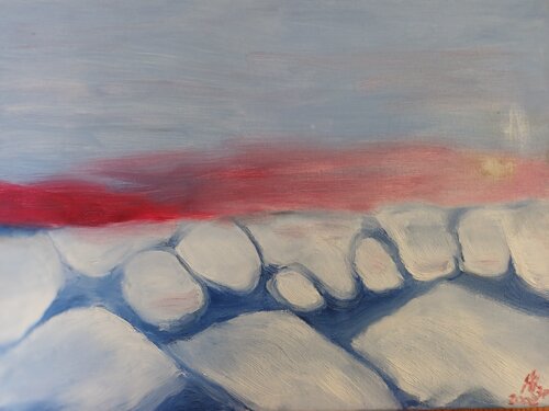 Eis by Iris Hillmeister-Becker, Painting for Sale on Select