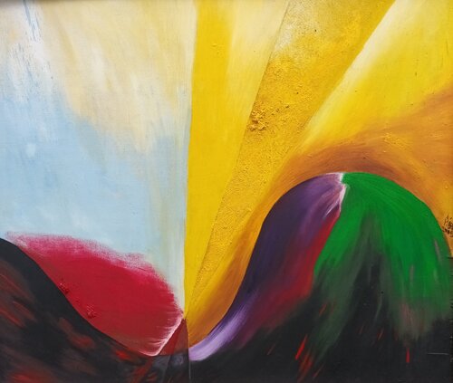 Sinus - Himmel und Hölle by Iris Hillmeister-Becker, Painting for Sale on Select