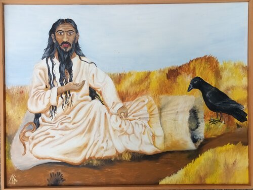 Elias und der ausgetrocknete Bach by Iris Hillmeister-Becker, Painting for Sale on Select