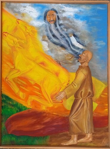 Elis wird entrückt by Iris Hillmeister-Becker, Painting for Sale on Select
