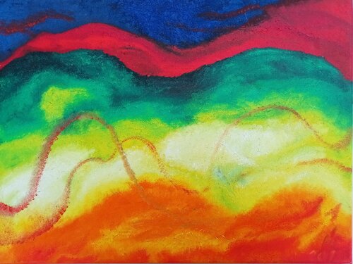 Hinter dem Horizont by Iris Hillmeister-Becker, Painting for Sale on Select