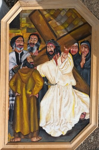 Kreuzweg by Iris Hillmeister-Becker, Painting for Sale on Select