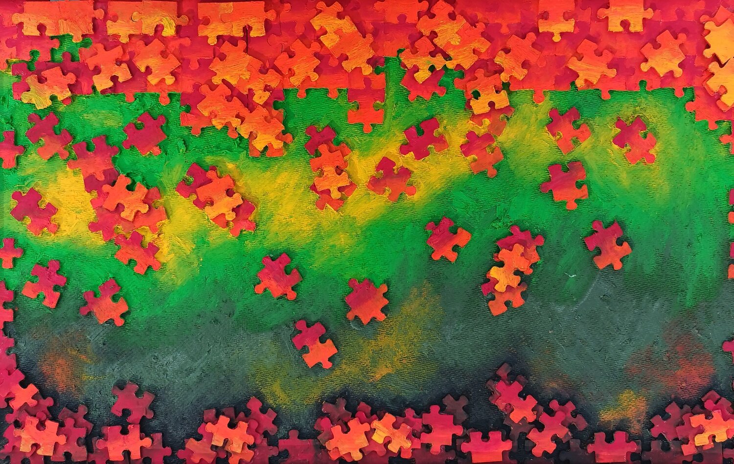 Es regnet Puzzles Iris Hillmeister-Becker Original painting for sale