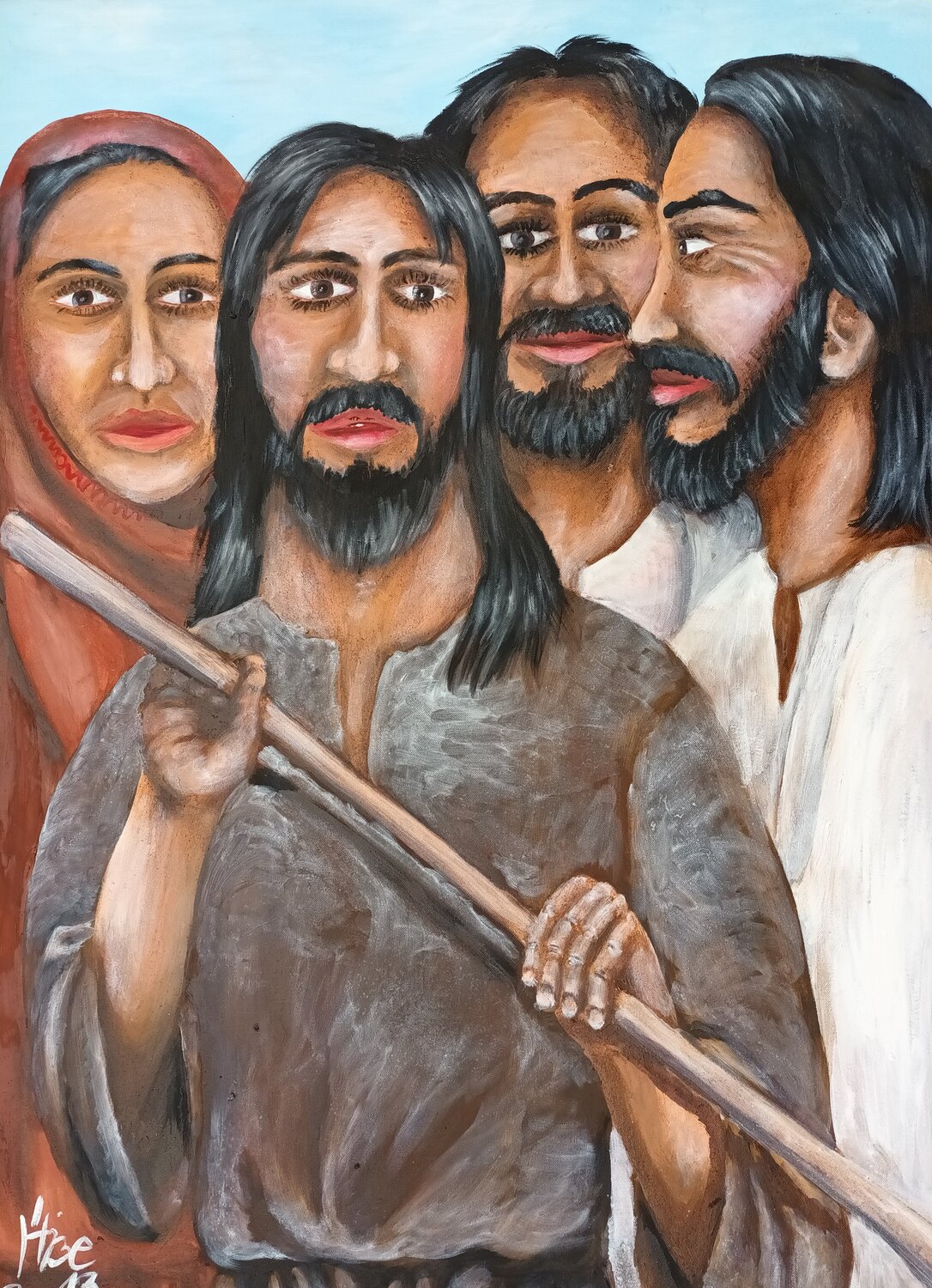 Blindenheilung 3 Iris Hillmeister-Becker Original painting for sale