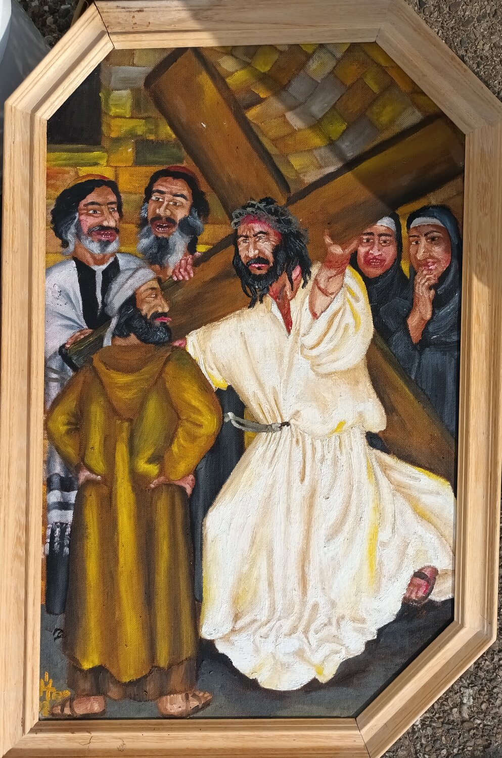 Kreuzweg Iris Hillmeister-Becker Original painting for sale