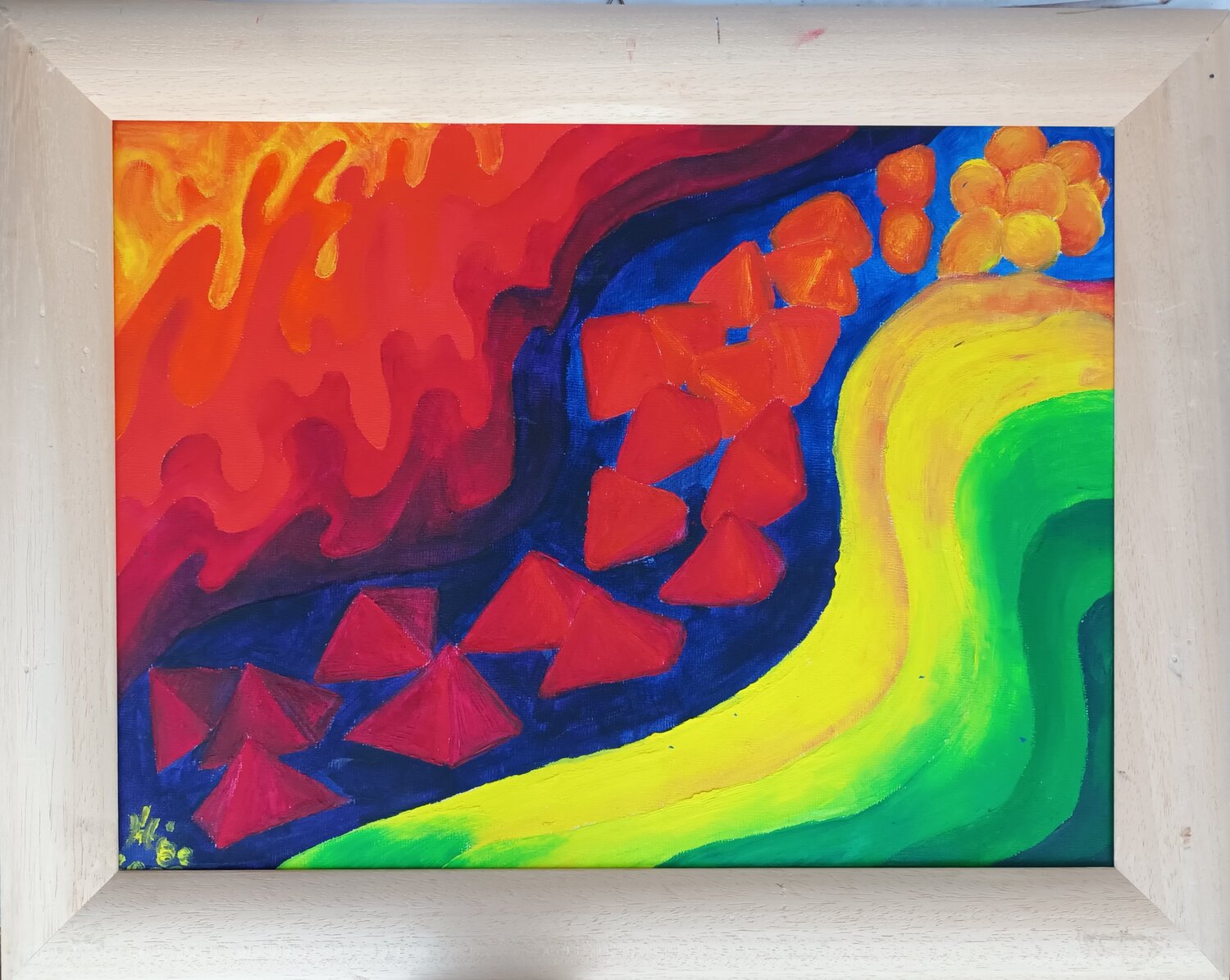 Glühende Lavasteine Iris Hillmeister-Becker Original painting for sale