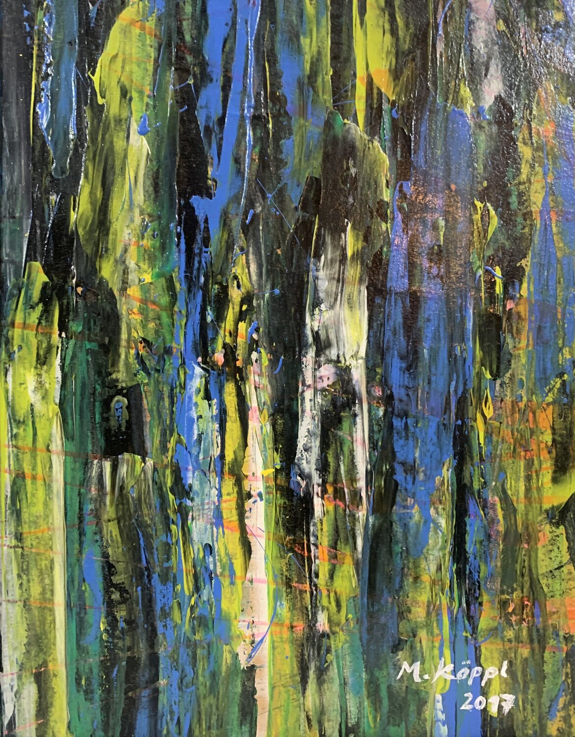 Waterfall 1 Maria Köppl Original painting for sale