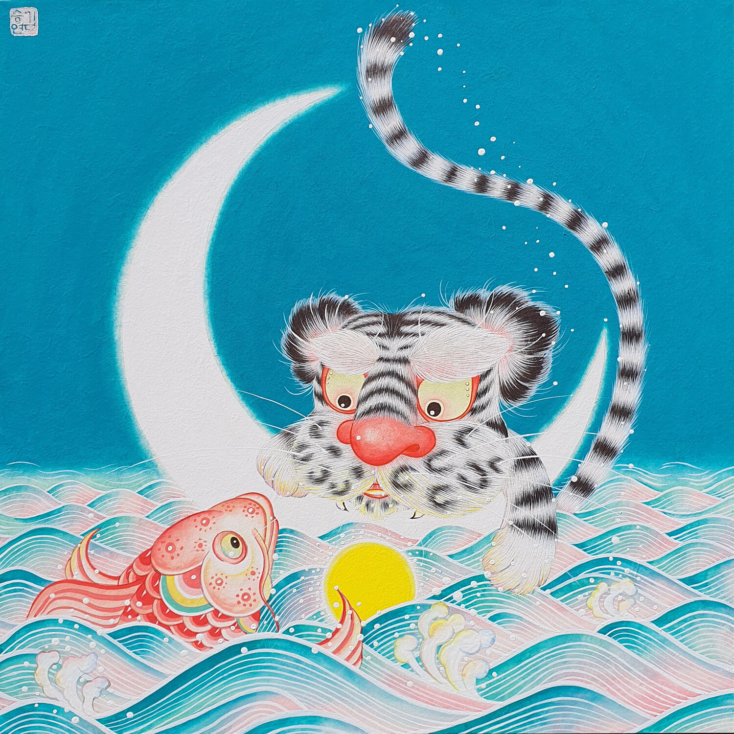 귀를 기울이면.... SEUNGYEON KIM Original painting for sale