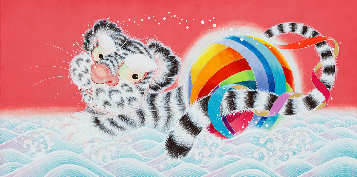 꿈타래 (꿈의 컬러풀밴드) SEUNGYEON KIM Original painting for sale