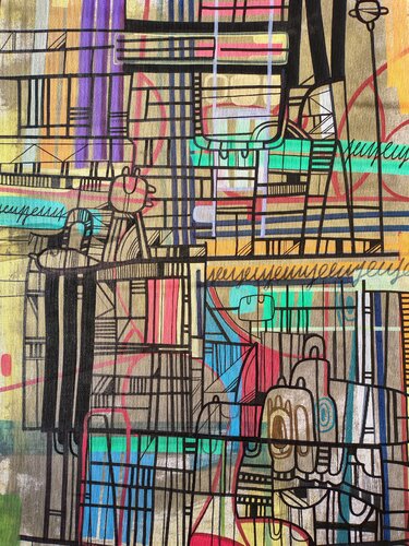 L' uomo che sguilla by Daniele Duranti, Painting for Sale on Select