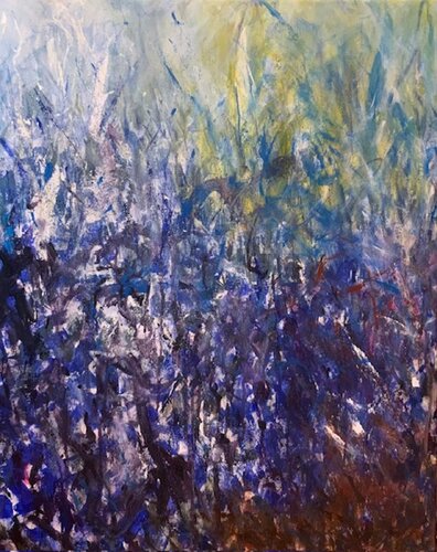 Blue Meadow by Sung Gross, Painting for Sale on Select