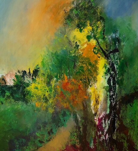 Around the Corner by Sung Gross, Painting for Sale on Select