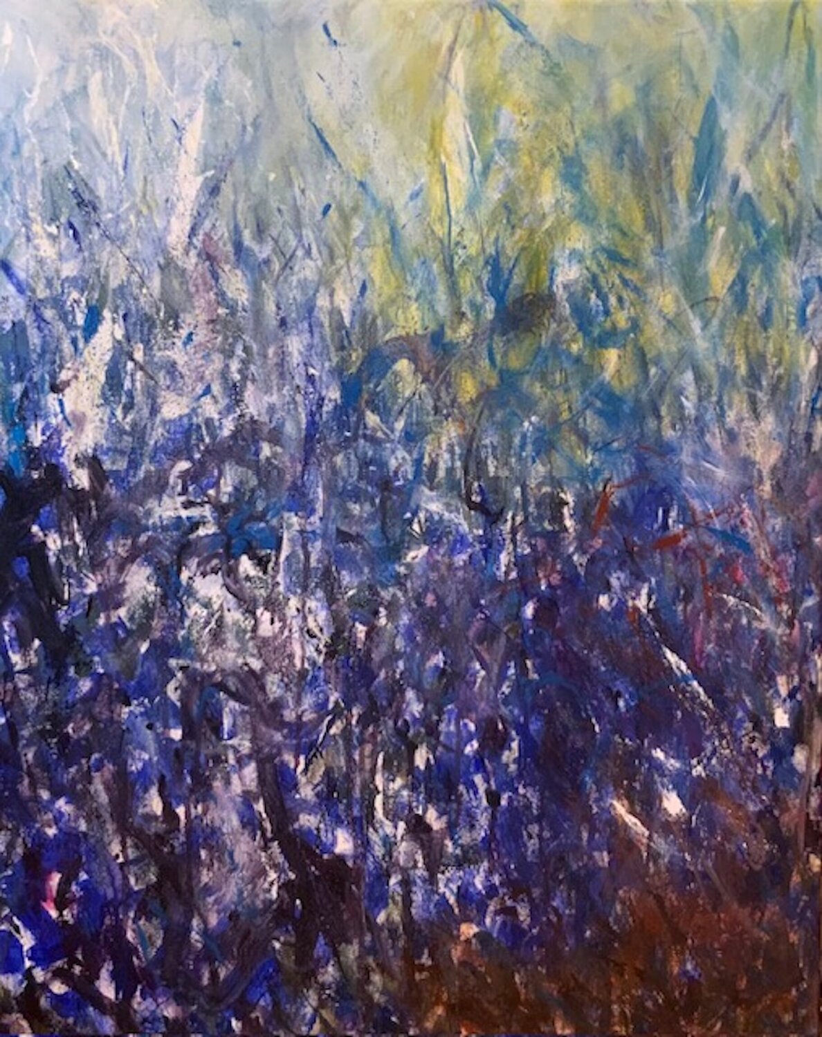 Blue Meadow Sung Gross Original painting for sale