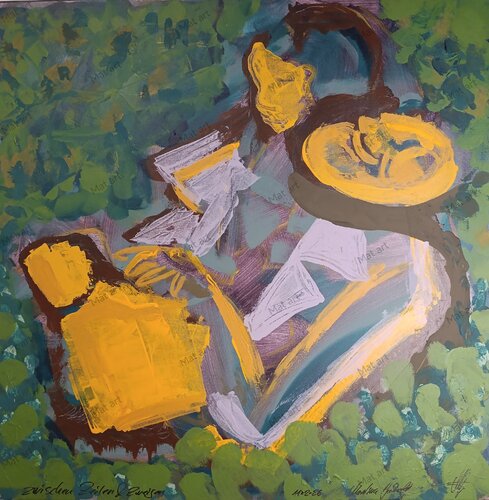 zwischen Zeilen & Zweigen by Martina Jakoby Eckert, Painting for Sale on Select