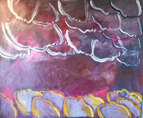 Wolken...beobachten by Martina Jakoby Eckert, Painting for Sale on Select