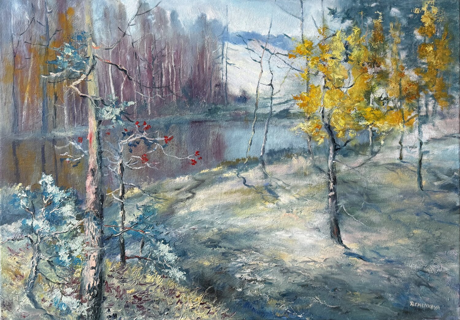 Forest river Julija Demenkova Original painting for sale