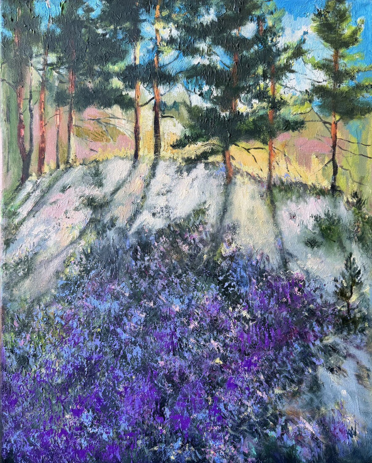 Heather is blooming Julija Demenkova Original painting for sale