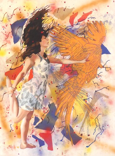 A contresens by Isabelle Riffard, Painting for Sale on Select
