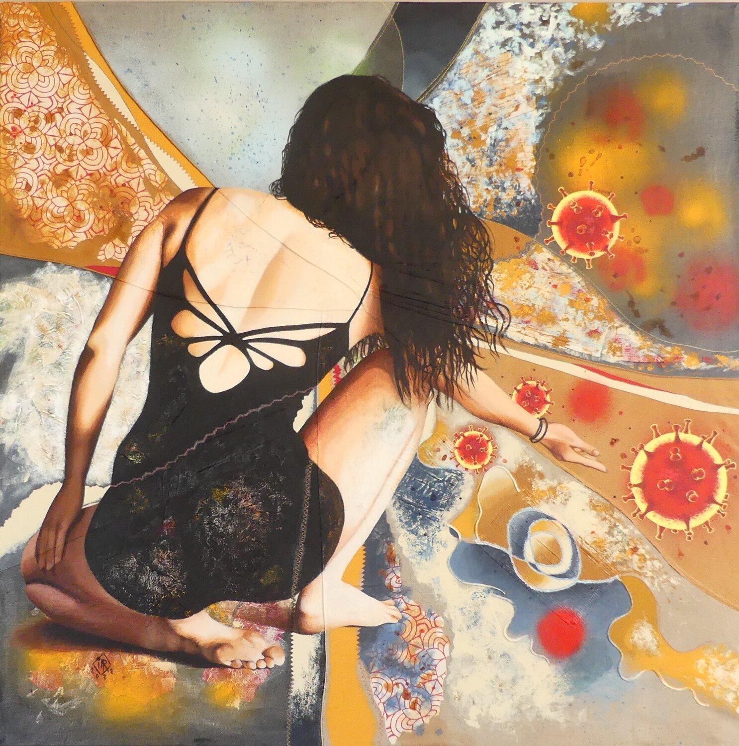 Apprivoisement Isabelle Riffard Original painting for sale