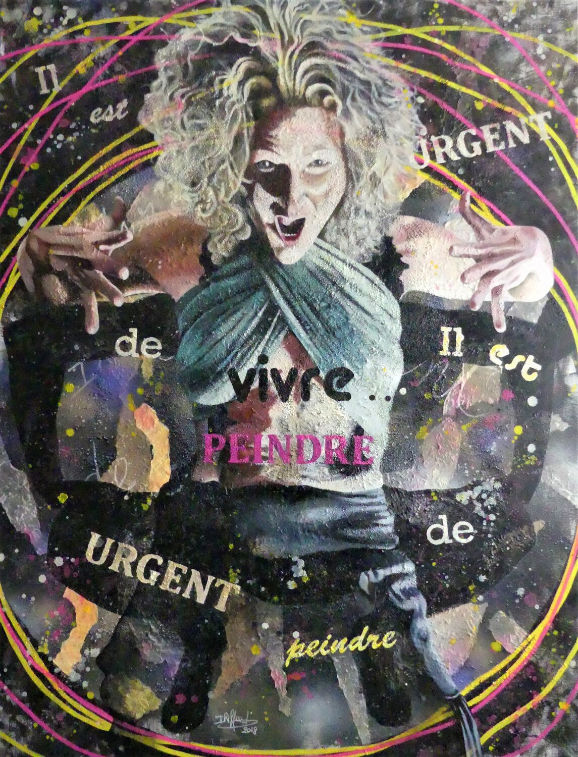 Crise de la quarantaine Isabelle Riffard Original painting for sale