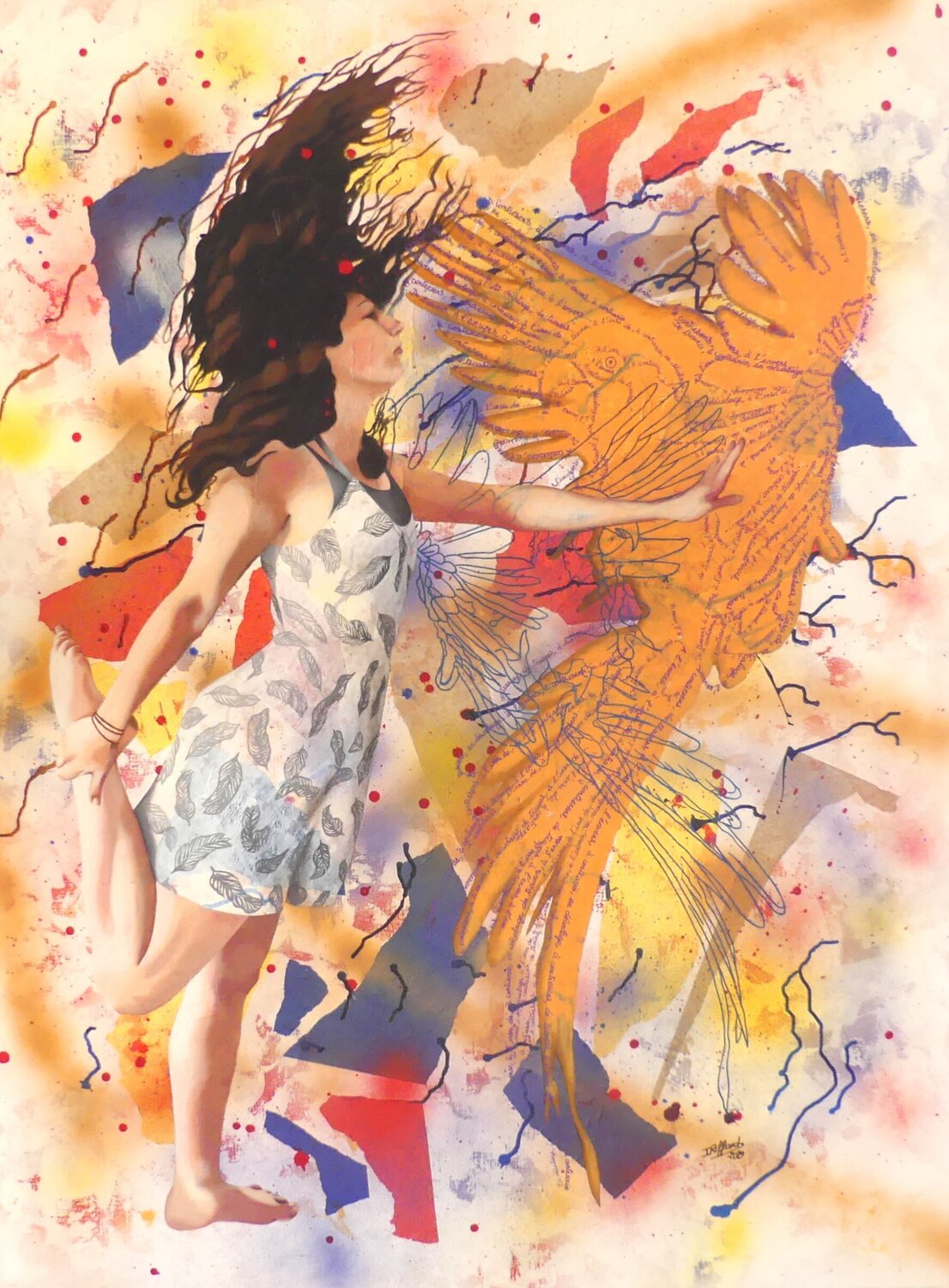 A contresens Isabelle Riffard Original painting for sale