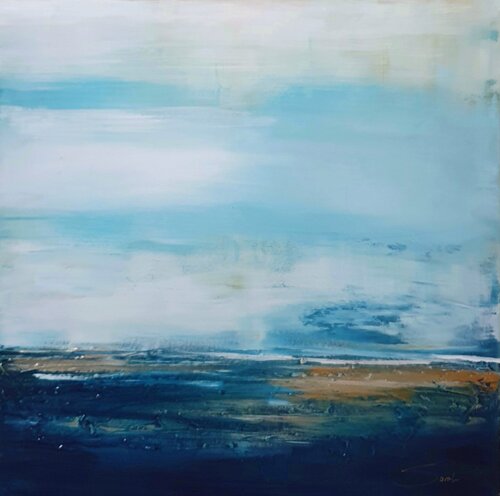 Seeluft - GOLD UMRAHMT by Sarah Kube, Painting for Sale on Select