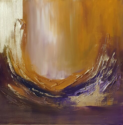 Goldene Dimension - GOLD UMRAHMT by Sarah Kube, Painting for Sale on Select