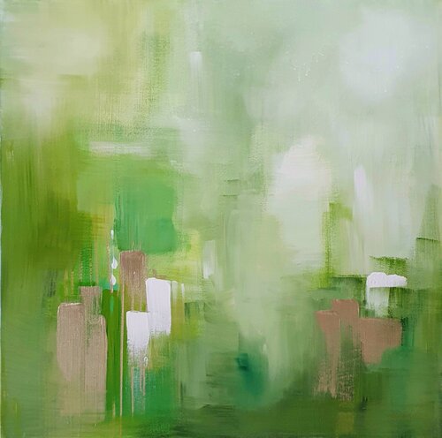 Grünes Erwachen by Sarah Kube, Painting for Sale on Select
