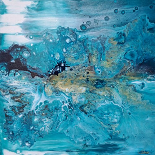 Wellen des Universums by Sarah Kube, Painting for Sale on Select