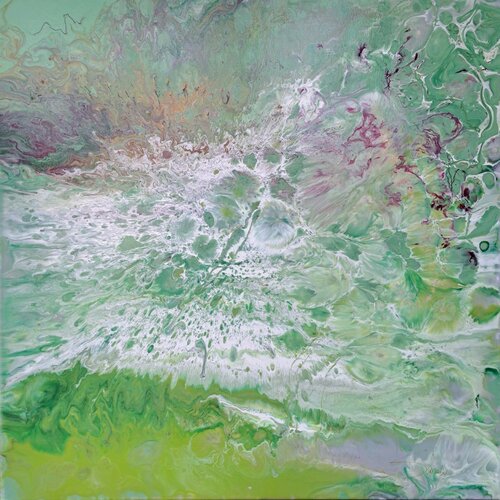 Grünes Erwachen 2 by Sarah Kube, Painting for Sale on Select